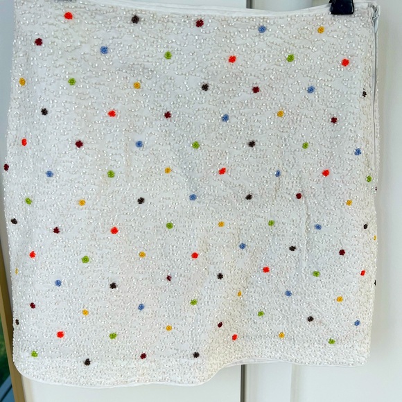 & Other Stories Beaded White Miniskirt - Picture 7 of 9